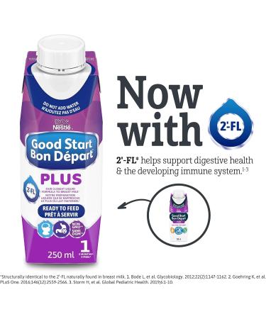 GOOD START PLUS 1 Ready-to-Feed Stage 1 Baby Formula No Mixing Easy to Digest Non-GMO With DHA For Brain & Eye Development With 2'-FL 250 ml (Pack of 16) 16x250ml (Pack of 1) - Buy Online on GoSupps.com
