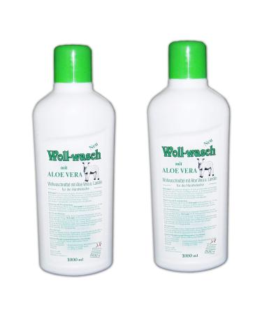 2x WOOL SHAMPOO 2x1L with ALOE VERA LANOLIN detergent wool detergent cleaning agent fur cleaning 8