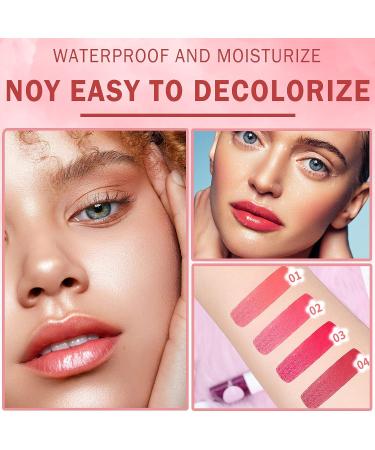 2PCS Velvet Lip Stain Set Long Lasting Moisturizing Lip Gloss - Waterproof Liquid Lipstick Duo for Lip and Cheek Tint (03 & 04) - Buy Online on GoSupps.com