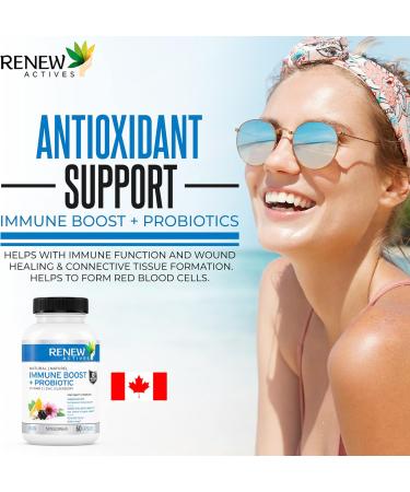 Renew Actives Wellness Supplement - Antioxidant Capsules with Elderberry Probiotics Zinc Vitamin C & Organic Turmeric Supports Immune Function & Collagen Formation 60 Vegan Capsules (2 Pks) 60 Count (Pack of 2) - Buy Online on GoSupps.com
