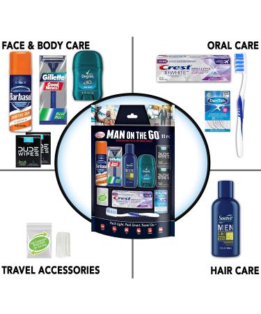 Convenience Kits International Men's 11-Piece Travel Kit with Oral Care and Grooming Essentials - Buy Online on GoSupps.com