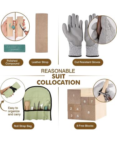 IMYMEE Wood Whittling Kit for Beginners - Complete Set with 4 Carving Knives & 8 Basswood Blocks - Perfect Wood Carving Tools for Adults and Kids - Buy Online on GoSupps.com