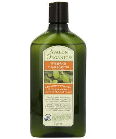 Avalon Organics Fragrance Free Olive & Grape Seed Moisturizing Shampoo 325ml (Pack of 2)