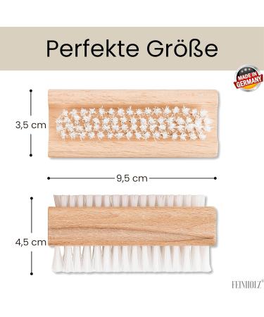 Feinholz Hand Brush Set (3 pcs) - German Made Nail Vegetable and Finger Brushes for Kids & Adults - Buy Online on GoSupps.com