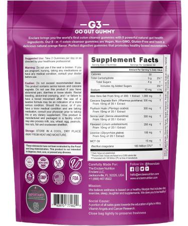 Colon Cleanse Gummies - Natural Laxative for Constipation Relief & Detox. Supports Healthy Bowel Movements & Digestive Health - 60ct - Buy Online on GoSupps.com