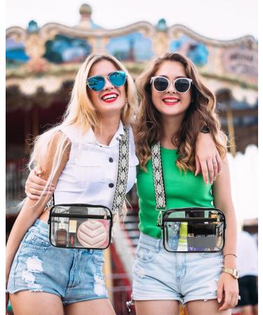 Upifen Transparent Stadium Bag for Women - Waterproof Crossbody Shoulder Bag with Adjustable Straps - Buy Online on GoSupps.com
