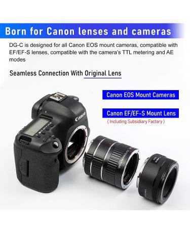 Viltrox Metal Mount Auto Focus Macro Extension Tube Set for Canon EF & EF-S Lens DSLR Camera - 12mm 20mm 36mm - Compatible with 760D 700D 90D 80D 70D 5D 6D 7D 1300D Rebel T6 T7 T5 T8i T7i T6i T6s T5i T4i SL3 - Buy Online on GoSupps.com