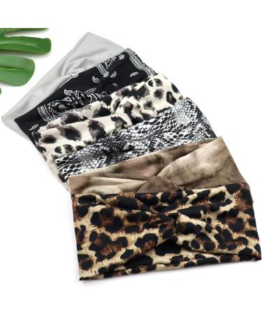 Kavya Wide Boho Headbands for Women - 6 Piece Multicoloured Hairband Set - Buy Online on GoSupps.com