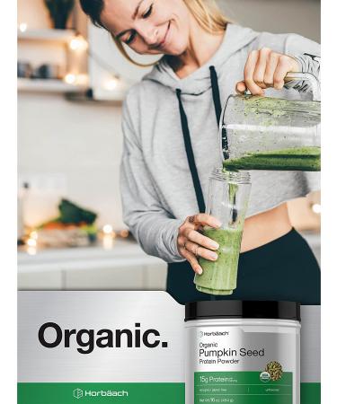 Organic Pumpkin Seed Protein Powder 16 oz | Vegetarian, Gluten Free, Non-GMO | Keto & Paleo Supplement | 15g Protein | Horbaach - Buy Online on GoSupps.com