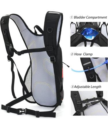 TTIAISHLE 2L Drinking Bag - Ultimate Water Backpack for Hiking Cycling Running & Skiing - Upgraded Dark Black Bladder - Buy Online on GoSupps.com