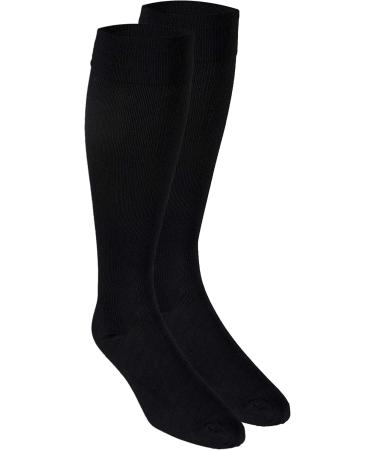 Truform Travel Compression Socks for Men & Women - 15-20 mmHg Knee High Black Small (Pack of 2) - Best for Travel & Leg Health - Buy Online on GoSupps.com