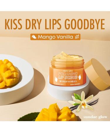 Sundae Glow Lip Scrub with Mango Vanilla Exfoliates Hydrates & Repairs Smooths Softens & Revitalizes Dry Lips Dermatologist Tested Korean Skin Care Clean Beauty Cruelty-Free 1 Pack - Buy Online on GoSupps.com