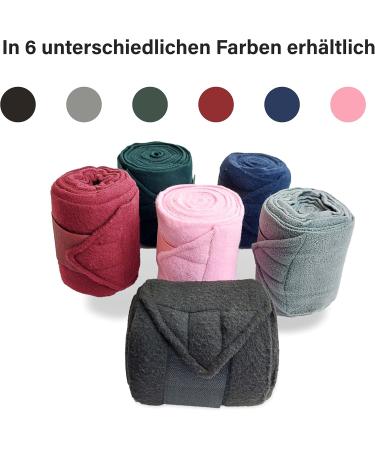 Fleece Bandages for Mini Shetland Ponies - Velcro Fastener | 4-Pack with Storage Bag Black - Buy Online on GoSupps.com