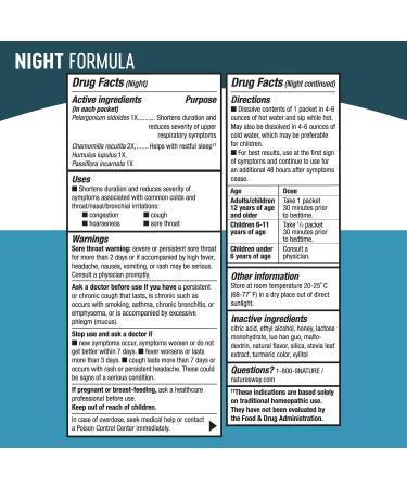 Nature's Way Umcka ColdCare Day & Night Drink Mix - Lemon & Honey, 12 Packets - Buy Online on GoSupps.com