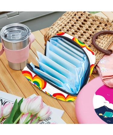 Colorful Storage Bags for Women's Bandages - Heart Pattern & Rainbow Love - Perfect for Menstrual Cups & First Period Essentials - Buy Online on GoSupps.com