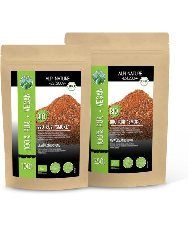 Organic BBQ Rub Smoked Flavor Spice Mix - 100% Natural Dry Marinade for Grilling (100g) - Buy Online on GoSupps.com