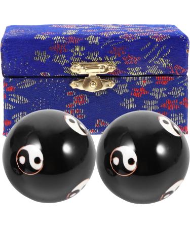 Solustrie 10pcs Chinese Baoding Balls - Magnetic Massage Globe Set in Cloisonn Box | Hand Yoga & Stress Relief - Buy Online on GoSupps.com