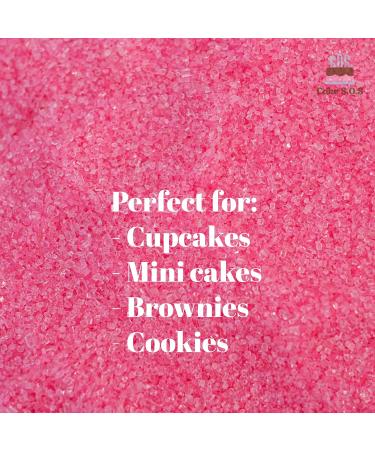 500g Pink Sanding Sugar - Sweeten Your Treats with Vibrant Pink Sparkle - Buy Online on GoSupps.com
