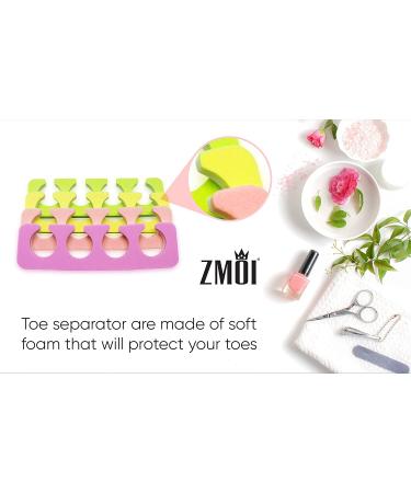 ZMOI 120 PCS Premium Toe Separators - Soft & Durable Pedicure Accessories in 4 Colors - Buy Online on GoSupps.com