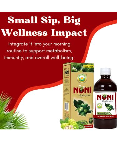 BASIC AYURVEDA Noni Virgin Fruit Juice | 16.23 Fl Oz (480ml) | Pure & Organic | Natural Antioxidant-Rich Fruit Juice | for Wellness Energy & Daily Health Support - Buy Online on GoSupps.com
