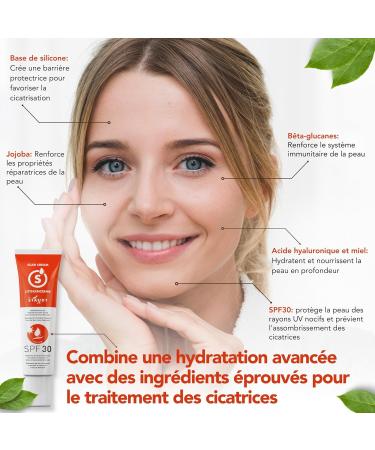 Staudt Premium Scar Cream with SPF30 - Silicone Gel for Surgical & Old Scars - Moisturizing Formula with Honey and Jojoba - Repair of the Skin Barrier - UV Protection - 40ml - Buy Online on GoSupps.com