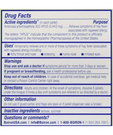 Boiron Ambrosia Ragweed Allergy Relief - 80 Homeopathic Pellets - Buy Online on GoSupps.com