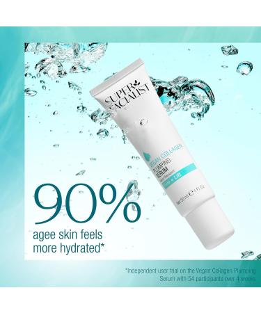 Super Facialist Vegan Collagen Plumping Serum - Hyaluronic Acid Seaweed Copper and Hibiscus extract Firming Smoothing & Plumping face Cream for Youthful Skin 30ml - Buy Online on GoSupps.com