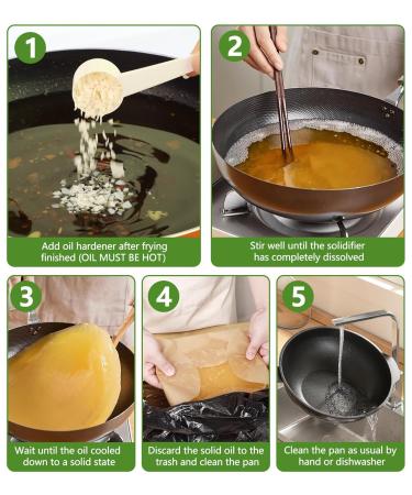 Eco-Friendly Cooking Oil Solidifier - 100% Plant-Based Grease Hardener for Easy Disposal (Solidifies Up to 40 Cups - Buy Online on GoSupps.com