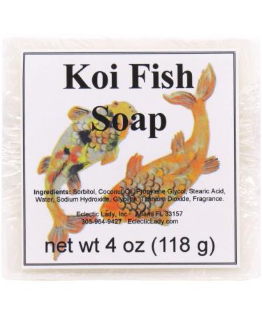 Green Apple Scented Glycerin Soap | Koi Fish Design | Natural Eco-Friendly Cleansing Bar - Buy Online on GoSupps.com