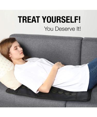 Far Infrared Heating Pad Mat for Back, Neck, Shoulders, Cramps - Pain Relief with Natural Jade and Tourmaline - Auto Shut Off, Smart Timer, Heat Settings - 28 x 17.3 - AC Powered - 1 Count - Buy Online on GoSupps.com