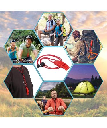Michael Josh Outdoor Loudest Emergency Survival Whistles with Lanyard - 4 Pack Red - Buy Online on GoSupps.com