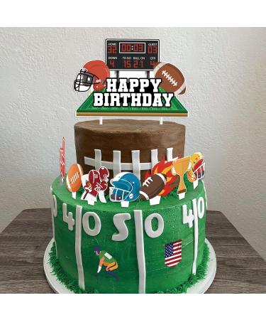73Pcs Super Football bowl Cake Cupcake Toppers Themed Decorations for Birthday Party Football Sport Party Supplies - Buy Online on GoSupps.com