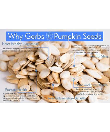 Gerbs Lightly Sea Salted Roasted Whole Pumpkin Seeds (Pepitas) - 2 lbs | Top 14 Allergy Free, Healthy Superfood Snack | Non GMO, Dry Roast, No Oils or Preservatives | Resealable Bag | Gluten Free, Peanut Free, Vegan, Keto, Kosher - Sea Salt Flavor - Buy Online on GoSupps.com