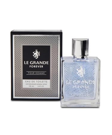 Men's Cologne Le Grande Forever- Eau De Toilette Spray Perfume Fresh Scent 3.4 Fl Oz Daily Used Le Grande Forever 3.4 Fl Oz (Pack of 2)
