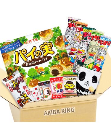 Pie no Mi chocolate pie & Japanese Snack Bo te de f te DAGASHI avec autocollant AKIBA KING