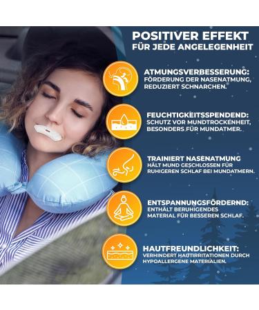 Protective view Anti-Schnarch Mundpatching | 30 Set Mouth Tape for Relaxing Sleep - Effective Snore Stopper in Soothing White - Buy Online on GoSupps.com
