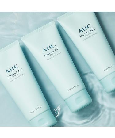 AHC Hydrating Aqualuronic Facial Cleanser Korean Skincare for Dehydrated Skin 140 ml - Buy Online on GoSupps.com