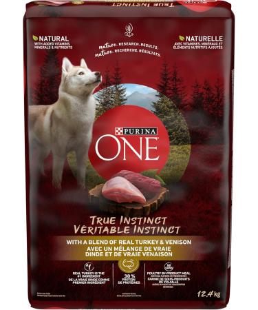 Purina ONE Smartblend True Instinct Natural Dry Dog Food Turkey & Venison 12.4 kg & True Instinct Dry Dog Food Beef & Bison Dog Food 12.4kg Brown - Buy Online on GoSupps.com