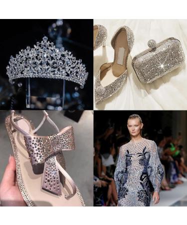 FEIlei Flatback Glass Nails Rhinestones Nail Art Decoration Gems Manicure Accessories - Buy Online on GoSupps.com