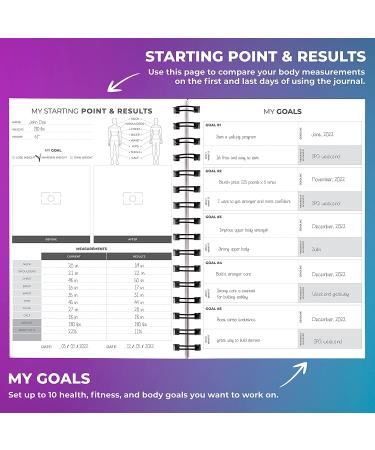 Clever Fox Fitness Journal - Daily Workout Log for Women and Men | Spiral-Bound A5 Planner with Laminated Cover | Thick Pages | Pink & Dark Purple - Buy Online on GoSupps.com