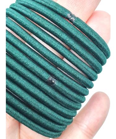 12 PCS Dark Green Elastic Hair Bands - 3mm Ponytail Holders Bulk Hair Ties for Women Men Girls Kids - Buy Online on GoSupps.com