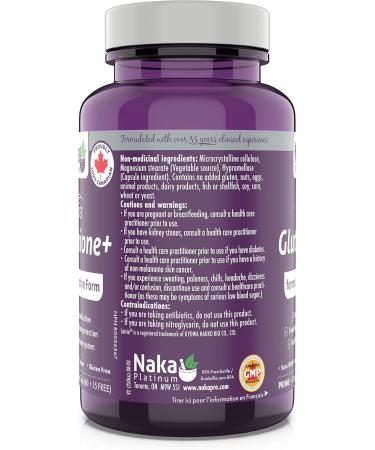 Naka Platinum - Setria glutathione+ 75 Vcaps - reduced Bioactive Form 75 count (NAKA-74736) - Buy Online on GoSupps.com