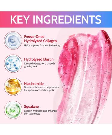 Creme Collagene Visage 2PCS Collagen Jelly Cream de la marquee Cr me la Gel e de Collag ne Augmente l'hydratation de la barri re de la peau et donne un aspect brillant et lift 24h - Buy Online on GoSupps.com