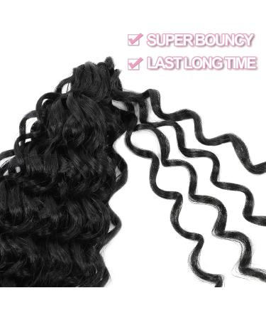 MLETULIPS GoGo Curl Crochet hair Ombre Deep Wave Crochet hair Beach Curl Water Wave Synthetic Deep Twist Crochet Braid Bohemian Crochet Braiding (10 inch 1B) 10 inch 1B - Buy Online on GoSupps.com