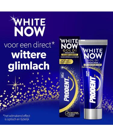 Prodent White Now Gold Toothpaste Value Pack - 12 x 75ml | Whiten & Brighten Teeth - International Shipping Available - Buy Online on GoSupps.com