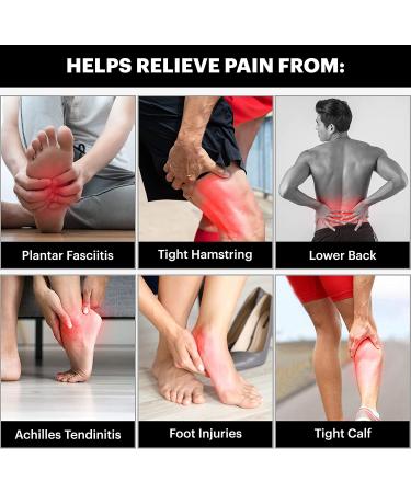 Black Moose Calf & Foot Stretcher for Plantar Fasciitis - Leg & Hamstring Stretching Strap for Pain Relief - Ideal for Dancers & Yoga enthusiasts - Buy Online on GoSupps.com