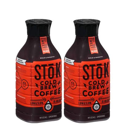 STOK Cold BRew Coffee Not Too Sweet, 46 oz, Pack of 2