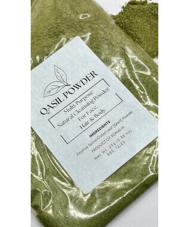25 g Qasil Powder Somalia Face Masks Beauty Secret for Skincare Body Hair Scalp & Face Acne Clay Mask made from Organic Gob Tree Green Leaf (Ziziphus Jujube) Made in Somalia - Buy Online on GoSupps.com
