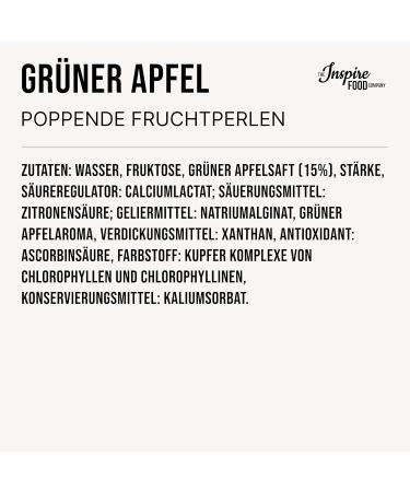 Inspire Food Green Apple Popping Boba - 4 Cups (3.2kg Each) - 100% Vegetarian Gluten-Free No Artificial Dyes for Bubble Tea - Buy Online on GoSupps.com