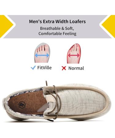 JARLIF Men's Casual Slip-On Loafers - Comfortable Boat Shoes with Arch Support (US Size 7-13) | Beige - Buy Online on GoSupps.com